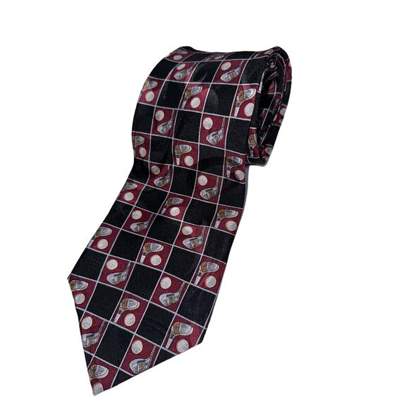 Pebble Beach Other - Pebble Beach Neckwear Tie Men's 4" Wide 57" Length Silk Club Driver Golf Ball